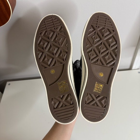 Nan-Ku Couture Pearl Embellished High-Top Sneakers Black NWOT Size EU 40 / US 10 - Picture 8 of 8